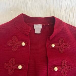 Chicos Red Cardigan